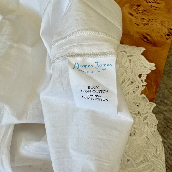 Draper James x Net-a-Porter White Eyelet Midi Shirt Dress with embroidery, 2 - Picture 6 of 6